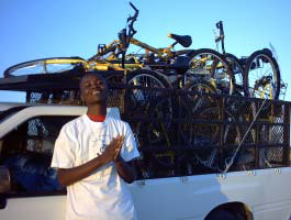 John Stephanus delivers bikes to Netherlands